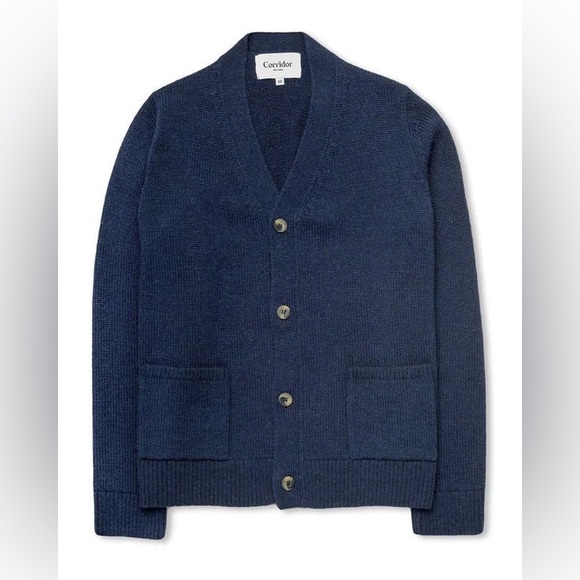 Corridor New York Men’s Cardigan -  Wool and Baby Alpaca - Picture 2 of 13